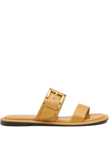  Ami Paris Buckle-detail Flat Sandals - Brown 
