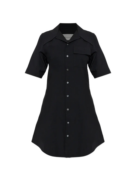  Ami Paris Button Short-sleeve Dress - Black 