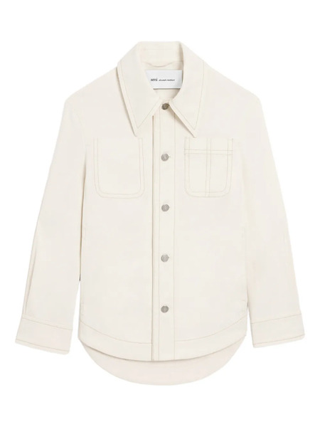  Ami Paris Button-up Shirt Jacket - Neutrals 