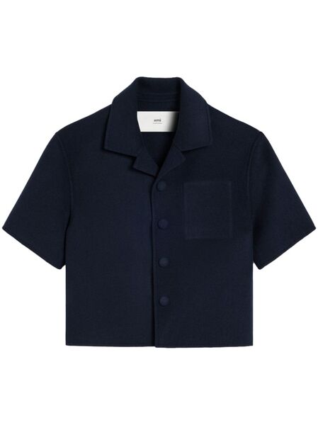  Ami Paris Camp-collar Jacket - Blue 