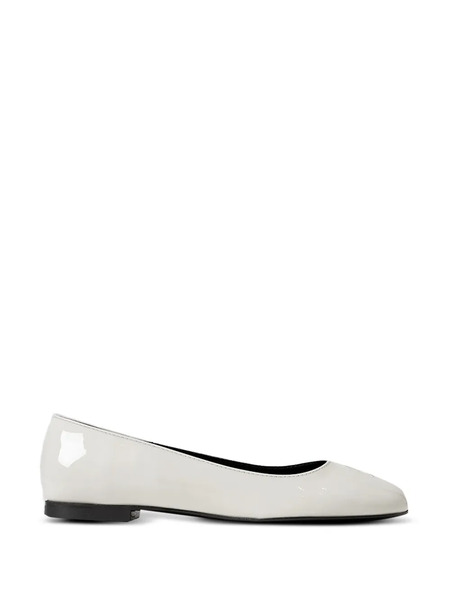  Ami Paris Chalk Heart's Friend Leather Ballet Flats - Neutrals 