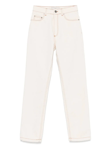  Ami Paris Contrasting-stitching Jeans - Neutrals 