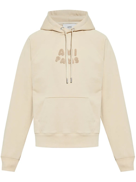  Ami Paris Cotton Hoodie - Neutrals 