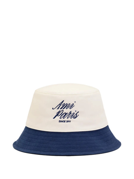  Ami Paris Embroidered Bucket Hat - White 