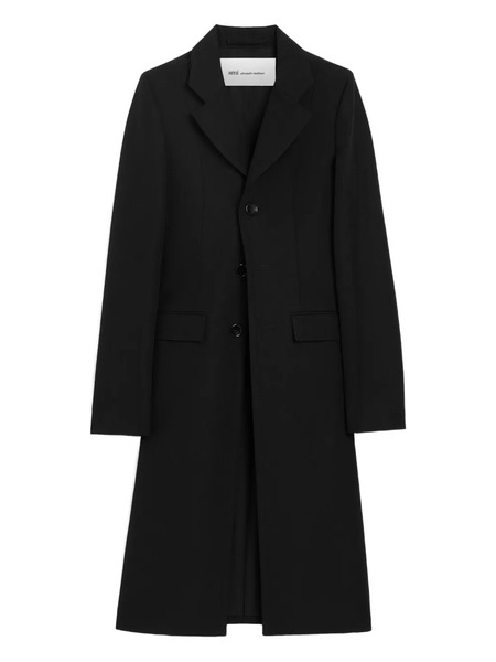  Ami Paris Fitted Breasted Coat - Black 