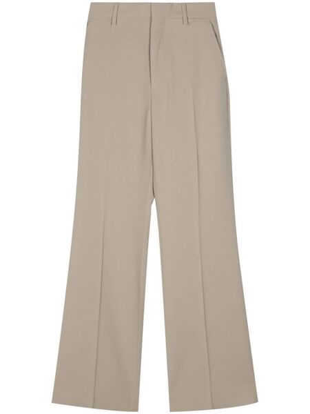  Ami Paris Flared Twill Trousers - Neutrals 