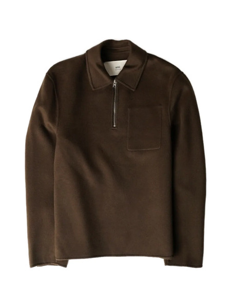  Ami Paris Hal-zip Jacket - Brown 