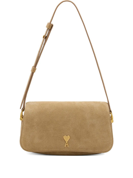  Ami Paris Heart-detail Leather Bag - Neutrals 