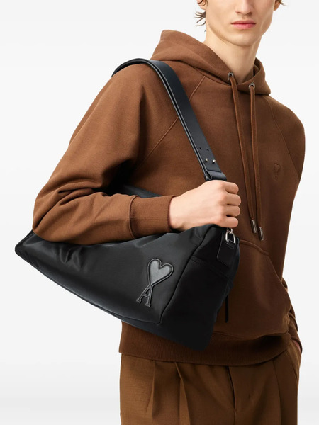  Ami Paris Large Marcel Shoulder Bag - Black 