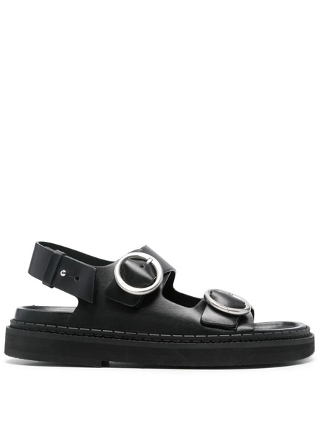  Ami Paris Leather Sandals - Black 