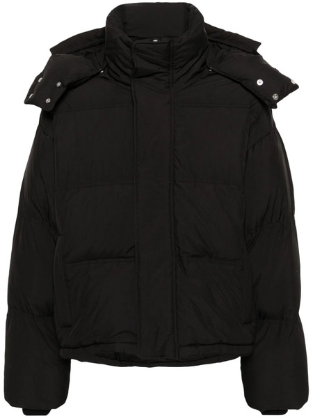  Ami Paris Logo-appliqué Puffer Jacket - Black 