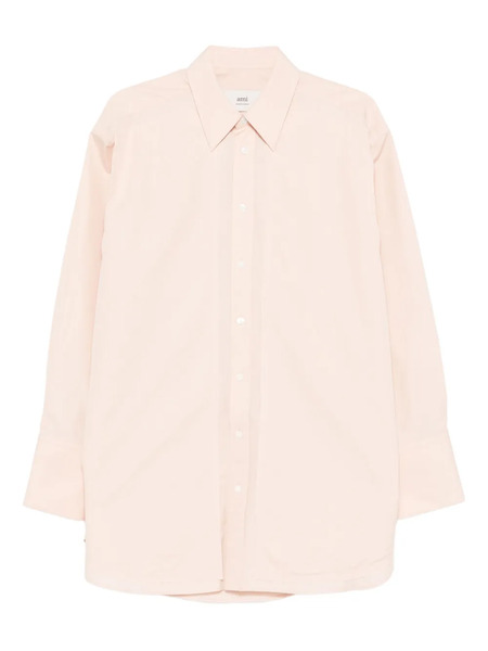  Ami Paris Long-sleeve Button-up Shirt - Pink 