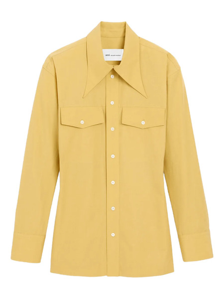  Ami Paris Long-sleeve Pocket Shirt - Yellow 