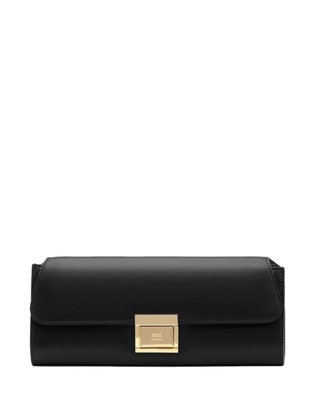  Ami Paris Mimi Leather Pouch Bag - Black 