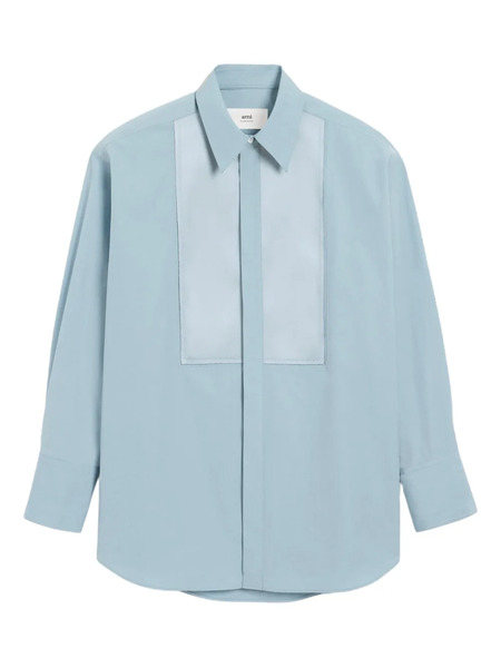  Ami Paris Oversized Cotton Shirt - Blue 