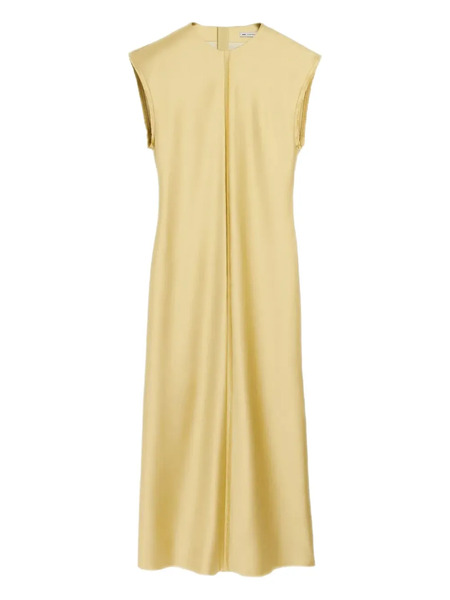  Ami Paris Raw-edge Sleeveless Midi Dress - Yellow 
