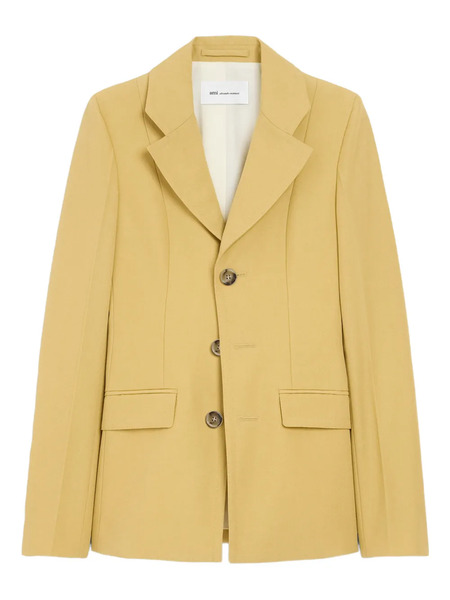  Ami Paris Single-breasted Blazer - Yellow 