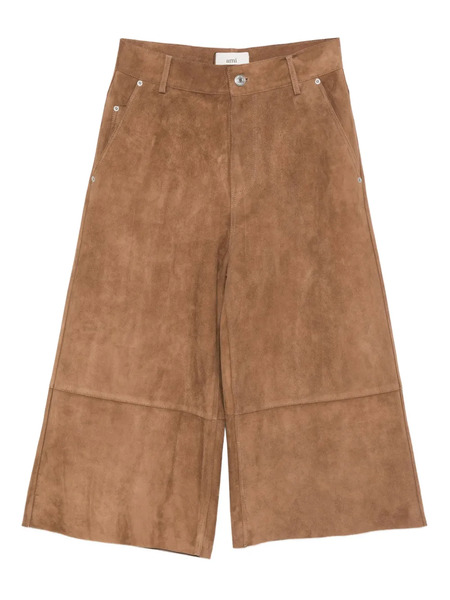  Ami Paris Suede Side-pocket Trousers - Brown 