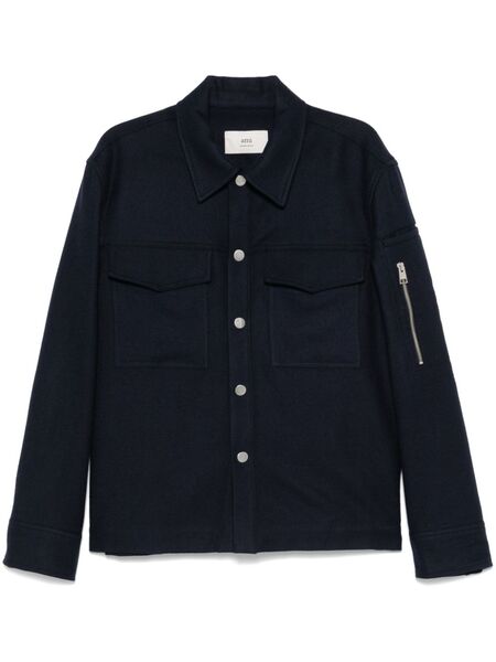  Ami Paris Virgin Wool Shirt - Blue 