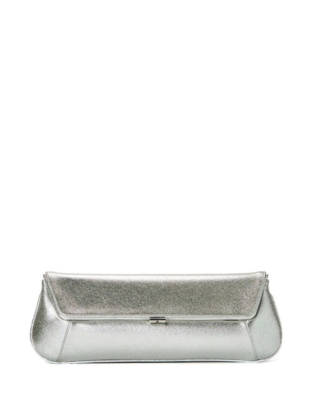  Amina Muaddi Ami Clutch Bag - Silver 