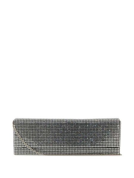  Amina Muaddi Amini Paloma Clutch Bag - Silver 