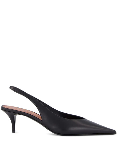  Amina Muaddi Anok Heeled Slingback-strap Pumps - Black 