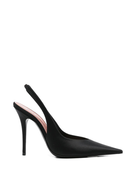  Amina Muaddi Anok Pointed Slingback Pumps - Black 