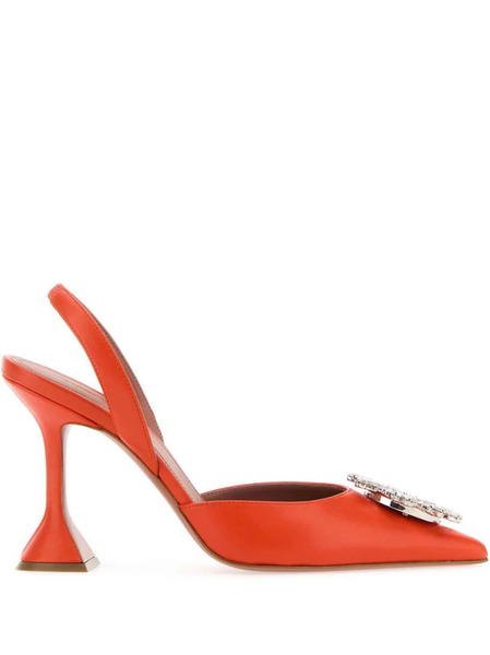  Amina Muaddi Begum 95mm Pumps - Orange 