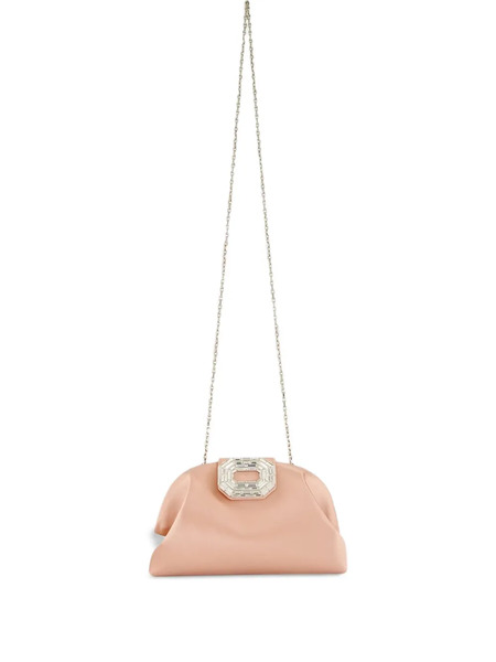  Amina Muaddi Camelia Chain-strap Clutch - Pink 