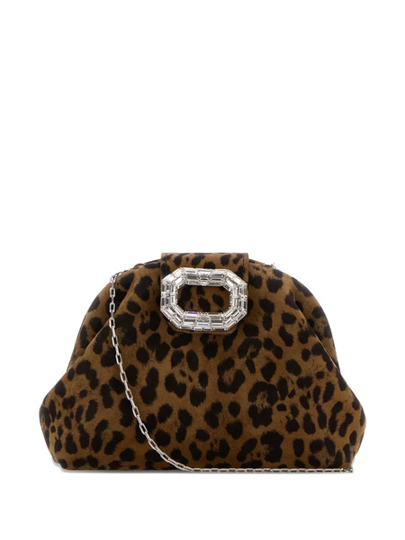  Amina Muaddi Camelia Clutch Bag - Brown 