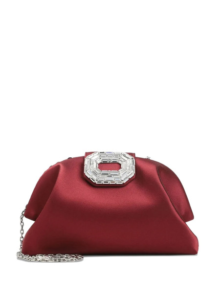  Amina Muaddi Camelia Crystal-embellished Clutch Bag - Red 