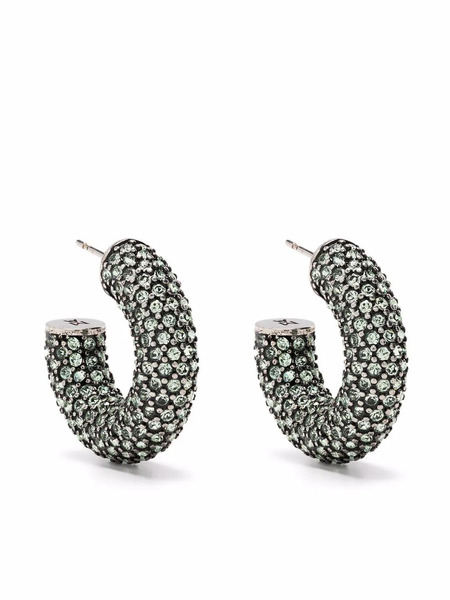  Amina Muaddi Cameron Small Hoop Earrings - Silver 