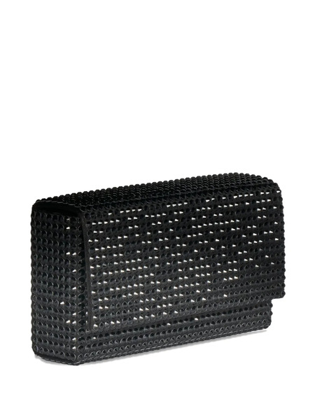  Amina Muaddi Embellished Clutch Bag - Black 