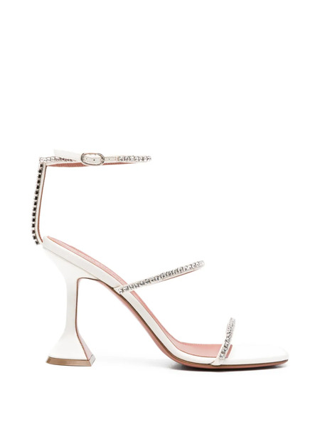  Amina Muaddi Gilda Crystal-embellished Sandals - White 
