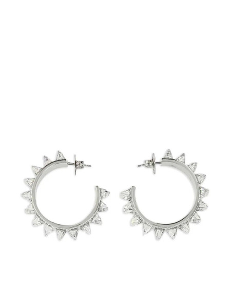  Amina Muaddi Karma Hoop Earrings - Silver 