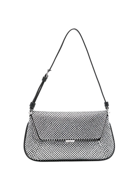 Amina Muaddi Mini Ami Crystal Shoulder Bag - Black 