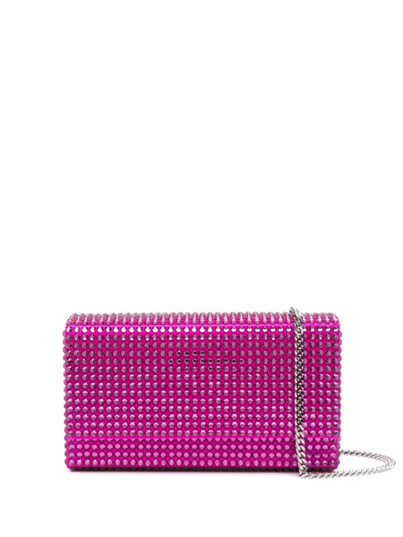  Amina Muaddi Mini Paloma Clutch Bag - Pink 