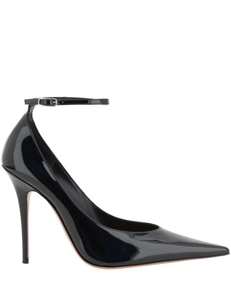  Amina Muaddi 105mm Anok Pumps - Black 
