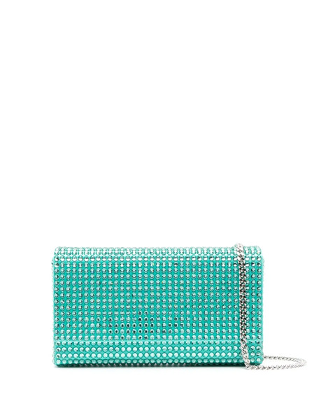  Amina Muaddi Paloma Crystal-embellished Clutch Bag - Green 