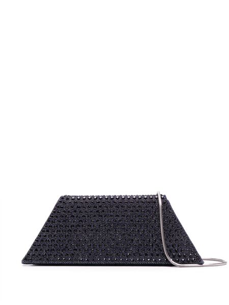  Amina Muaddi Superamini Yigit Embellished Clutch Bag - Blue 