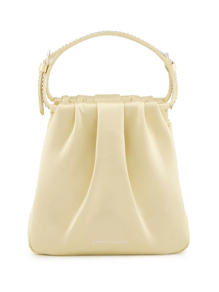  Amina Muaddi Vittoria Crystal Satin Tote Bag - Neutrals 