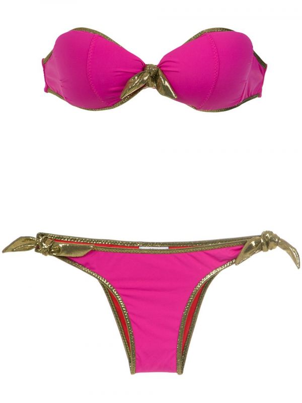 Amir Slama Bandeau Bikini Set - Pink 