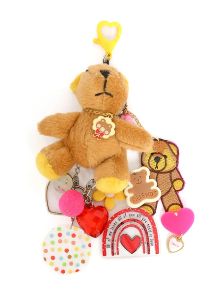  Amir Slama Bear-motif Keyring - Brown 
