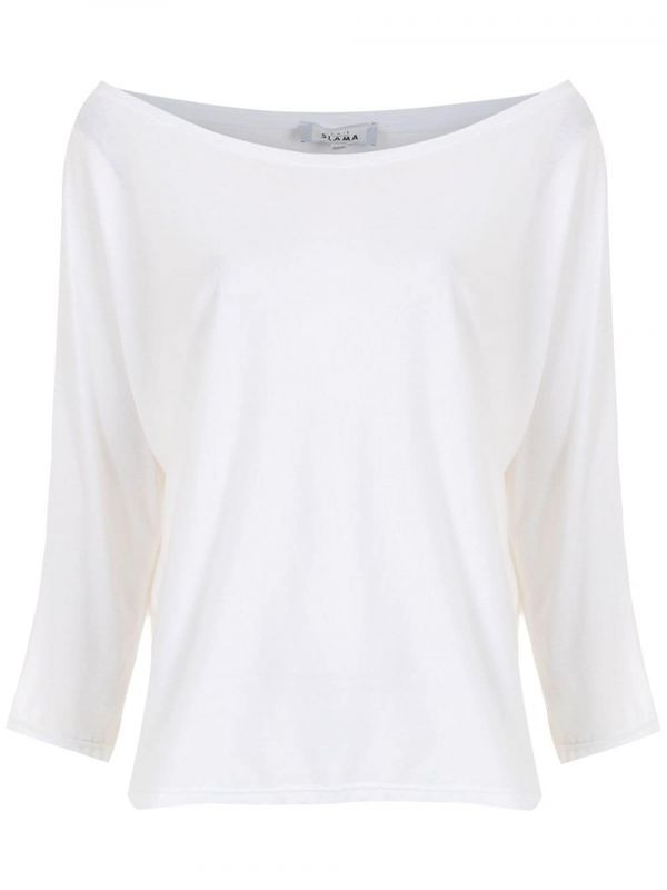  Amir Slama Boat Neck Blouse - White 