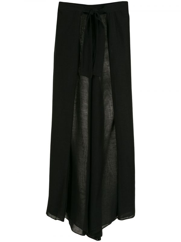  Amir Slama Box-pleat Palazzo Pants - Black 