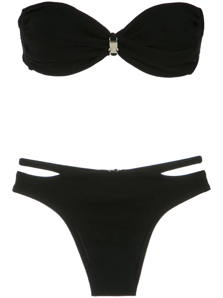  Amir Slama Buckle Bandeau Bikini Ser - Black 