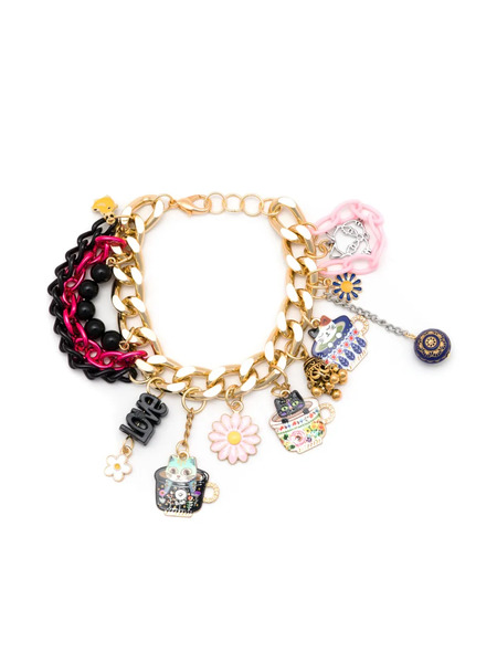  Amir Slama Cat-charms Bracelet - Gold 