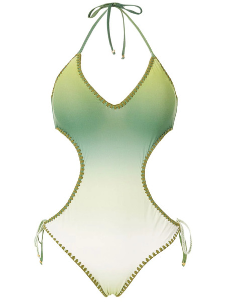  Amir Slama Crochet Gradient One-piece - Green 