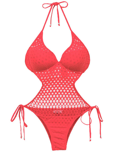  Amir Slama Cut Out Detail Swimsuit - Red 