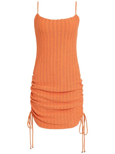  Amir Slama Draped Mini Dress - Orange 